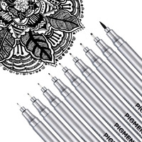 Schubert Black Micro-Pen Fineliner Ink Pens - Waterproof Archival Ink Micro Fine Point Writing Drawing Pens For Sketching, Anime, Artist Illustration, Technical Drawing, Office Documents, Scrapbooking