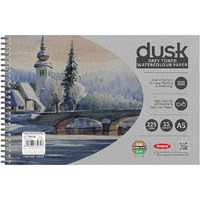 Anupam Dusk Grey Watercolour Paper Book - Cold Pressed - Wiro Bound - 225 Gsm - 15 Sheets - A5