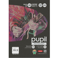 Anupam Pupil Black Toned Paper - Acid Free - Cold Press Paper - 20 Loose Sheet - 225 Gsm - A5