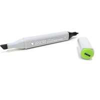 Brustro Twin Tip Alcohol Based Marker |Bud Green|Tip Size - Broad 1-7Mm Line,Fine 0.7Mm|Smudge-Proof,Waterproof, Ideal For Texturing, Sketching,Graffiti,Comic Artist,Architecture,Fine Art Student