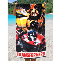 Transformer Character Printed Kids Cotton Bath Towel, Attractive And Fun Beach Time Towel