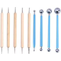 E Shopping  Stylus Tools Set Ceramic Clay Dot Tool Clay Pottery Modeling Kit 10Pcs, Blue