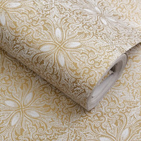 Annacreations Self Adhesive Decorative Peel Stick Sea Green Waterproof Floral Wallpaper Removable Wall Sticker For Living Room Hall Decoration Pvc Vinyl Diy Wall Stickers 45X304Cm (Brown Floral)