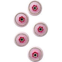 Paushak Boutique Beautiful Pink Net Decoration Pieces Of 5