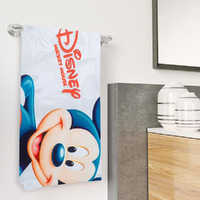 Kuber Industries Disney Mickey Mouse Microfiber Soft Kids Bath Towel (White)