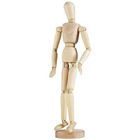 Chrome 30Cm Wooden Human Art Drawing Flexible Joints Mannequin Manikins Figures Doll Model For Artists Sketch Charcoal Home Desk Decoration Children Toys