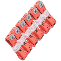 Bureaucrat Measuring Tape - Body Measurement Inch Tape - 60 Inches/150 Cms - Double Side Rulers, Fiberglass, Flexible, Portable,Sewing, Dress Making Tailor's Tape (Orange,Pack Of 6)