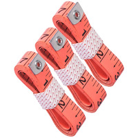 Bureaucrat Measuring Tape - Body Measurement Inch Tape - 60 Inches/150 Cms - Double Side Rulers, Fiberglass, Flexible, Portable,Sewing, Dress Making Tailor's Tape (Orange Pack Of 3)