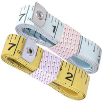 Bureaucrat Measuring Tape - Body Measurement Inch Tape - 60 Inches/150 Cms - Double Side Rulers, Fiberglass, Flexible, Portable,Sewing, Dress Making Tailor's Tape-P2 (Yellow, White)