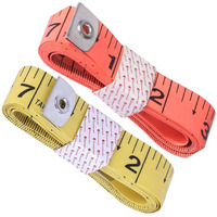 Bureaucrat Measuring Tape - Body Measurement Inch Tape - 60 Inches/150 Cms - Double Side Rulers, Fiberglass, Flexible, Portable-P2 (Yellow, Orange)