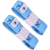 Bureaucrat Measuring Tape - Body Measurement Inch Tape - 60 Inches/150 Cms - Double Side Rulers, Fiberglass, Flexible, Portable,Sewing, Dress Making Tailor's Tape (Blue Pack Of 2)
