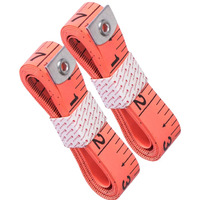 Bureaucrat Measuring Tape - Body Measurement Inch Tape - 60 Inches/150 Cms - Double Side Rulers, Fiberglass, Flexible, Portable,Sewing, Dress Making Tailor's Tape (Orange Pack Of 2)