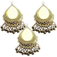 Paushak Boutique Designer Golden Mirror Small Gungru Button For Indian Dresses For Kurties,Gowns And Party Wears Dresses (Set Of 1)