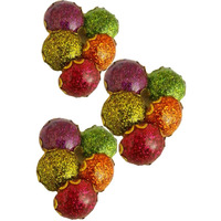Paushak Boutique Multicolour Glitter Circle Button (Piece Of 5)