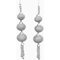 Paushak Boutique Silver 3 Ball Shape Long Latkan (Set Of 1)