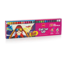 Cello Colourup Oil Pastels-25 Shades | Bright Colours For Kids | Non-Toxic Colouring Range | Adventure Themed Pack Ideal For Gifting