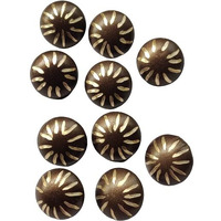 Paushak Boutique Round Brown Brasso Button (Piece Of 10)