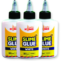 Yucky Science Slime And Craft White School Glue (Pack Of 3 Bottles, 100 Ml Each)
