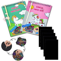 Firstly 2 Scratch Notebooks+ 2 Stylus| Party Bag Fillers For Kids, Prize Box Fillers For Kids Party Kid Party Favours Small Toy For Game Prizes