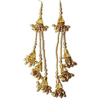 Paushak Boutique Golden Moti 3 Triangle Lehenga Latkan (Set Of 1)