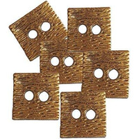 Paushak Boutique Tiger Print Golden Square Button (Piece Of 7)