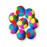 Paushak Boutique Multicolour Round Shape Embroidery Button (Set Of 4)