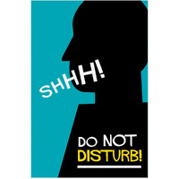 Inephos Do Not Disturb Poster Art | Funny Posters For Room (12 X 18 Inch)(Pink)
