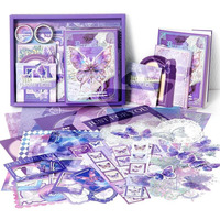 Gdnk 346Pcs Vintage Journal Scrapbook Pack Kit For Art Journaling Bullet, Planners Diy Paper Stickers, Craft Kits Notebook, Collage Album Aesthetic Sticker (Moonlight) (Purple Butterfly)