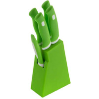 Fluzov Stainless Steel Knife Stand, Knife And Peeler 4 Knife + 1 Peeler + 1 Stand