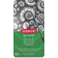 Derwent Academy Sketching Pencils Tin, 6B-5H (Set Of 12)