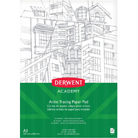 Derwent Academy Tracing Paper Pad 25 Sheets, 65 Gsm (A3 Portrait)