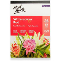 Mont Marte Watercolour Pad German Paper A5 300Gsm 12 Sheet