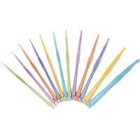 Fdship 12Pcs Crochet Hooks Knitting Needles Set Colour Handle Large-Eye Blunt Needles Weaving Tools Kit Sewing Needles Craft
