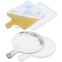 Sunkizzrs Resin Moulds Resin Art Mould Silicone Silicone Geode Tray Molds Tray And Coaster Geode Epoxy Molds Set Diy Coaster Mold Multipurpose Creative Epoxy Mold (Set Of 2)