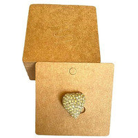 Zenomia Brooch Display Card Hair Barrettes Pin Brooch Cardboard Badge Hair Accesories Paper Small Clip Tag (50Pcs) 7Cmx7Cm