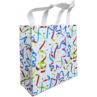 Divyana Pack Of 25 Pcs Printed Gift Bags For Gifting|Weddings|Birthday|Holiday Presents, Multicoloured (Small - 9X9X4 Inch)