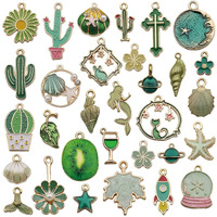 Maycreate 31 Pcs Diy Jewelry Making Pendent Kit Assorted Cartoon Theme Enamel Charms Pendents Gold Plated Diy Charm Necklace Bracelets Pendent Kit For Bracelet Jewelry Making And Crafting