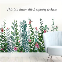 Jaamso Royals Green Vine Plants Potted Nature Wall Stickers, For Living Room, Beautiful Wall Stickers, Stickers Tree Design, For Wall Decoration (60Cm X 90Cm)