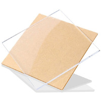 Asmi Collections Laser Cut Clear Transparant Acrylic Sheet For Diy (4 Mm, 12X12 Inch)
