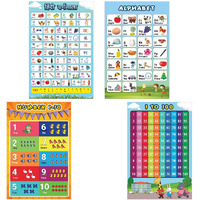 Chaka Chaundh - Educational Posters For Preschool Kids Classroom Study Learning - Set Of 4 - Number 1 To 10 To 100, Alphabets, (18 X 12 Inches) Kids Educational Charts & Posters