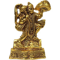 Purpledip Metal Wall Hanging Lord Hanuman Carrying Sanjeevani Mountain (12186)