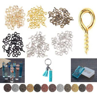 Diy Crafts 300 Pcs Screw Jump Rings, Silvery Dx, Screw Jump Rings Only, Swivel Clasp Set Metal Lanyard Snap Hook, Include Lobster Claw Clasps Keychain (300 Pcs Screw Jump Rings, Silvery Dx)