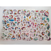 Kcr Unicorn Self Adhesive Stickers For Card Making, Scrap Booking, Art & Craft Project Work Mobile Cases For Girls Kids (Set Of 2)