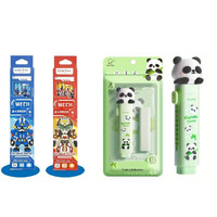 24 Pcs Pencil And Pack Of 2 Panda Cutter Shaped Design Eraser Set For Kids, Stationary Set, Rubber Eraser, Kawaii Erasers, Fancy Erasers For Birthday Return Gift (Pencil + Panda)