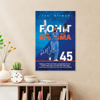 Tenorarts Rohit Sharma Poster Indian Cricket Wall Posters Adhesives On Back With Thick 300 Gsm Matt Finish Paper (18Inches X 12Inches)