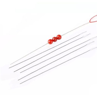 Embroiderymaterial 3 Pcs Stainless Steel Collapsible Eye Beading Needles For Embroidery Beading Purpose (3 Sizes Combo)