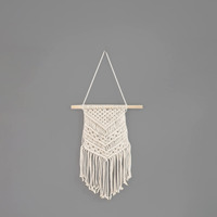 Patiofy Macrame Wall Hanging Decor Boho Large/Chic Woven Tapestry Boho Geometric Art Decor For Living Room (Beige) 8X28 Inches