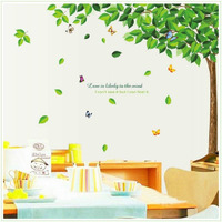 Jaamso Royals Green Tree Wall Decals Peel And Stick Kids Nursery Bedroom Living Room Dcor Wall Stickers (60 Cm X 90 Cm), Vinyl