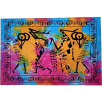 Purpledip Cotton Wall Poster Sheet 'Jungle Beats': Bohemian Hanging Tapestry (20096)