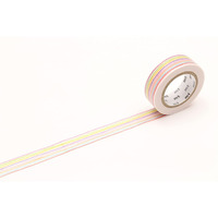 Mt Washi Masking Tape Ex Series, 15 Mm X 10 Mtrs Shade - Iro Enpitsu Border, (Pack Of 1)